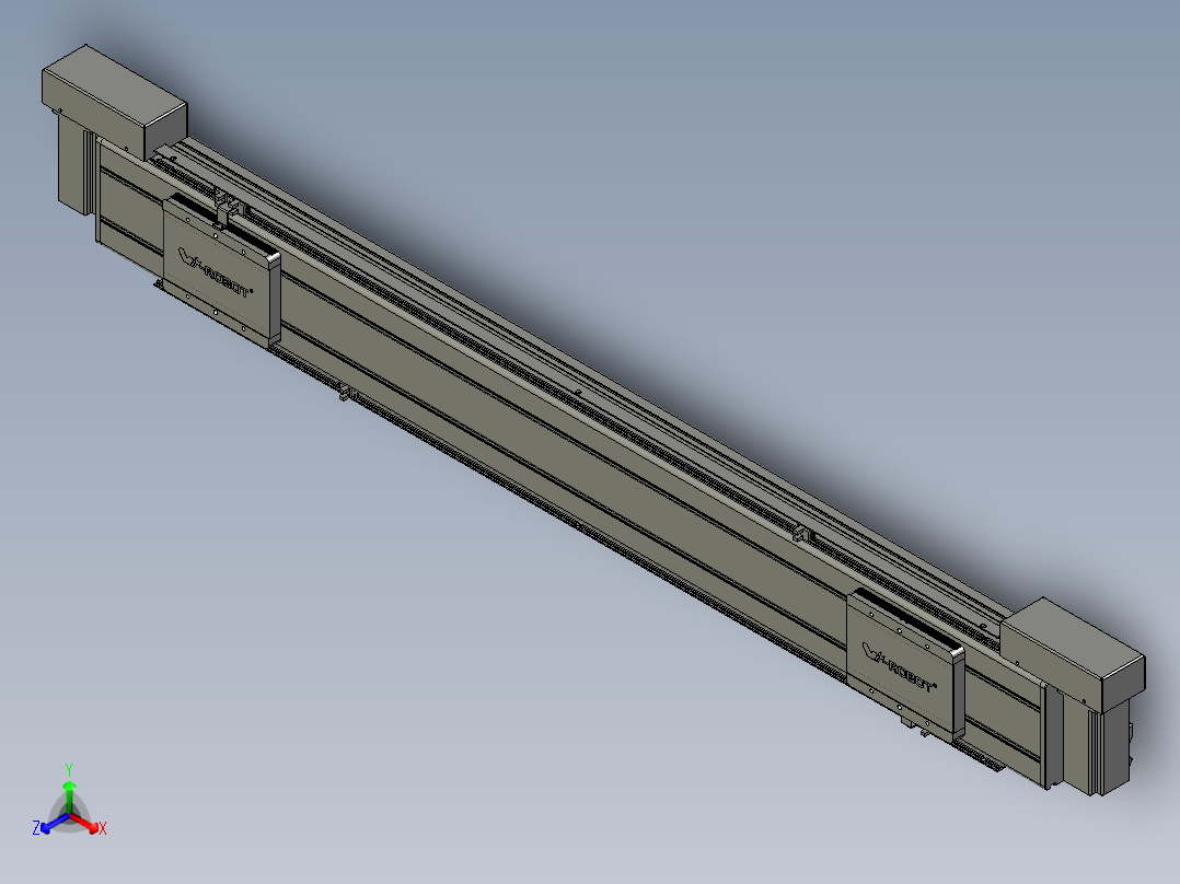 威洛博双电机滑台-VBC14S2-L50-S850-BLR-P40-C6正等轴测图
