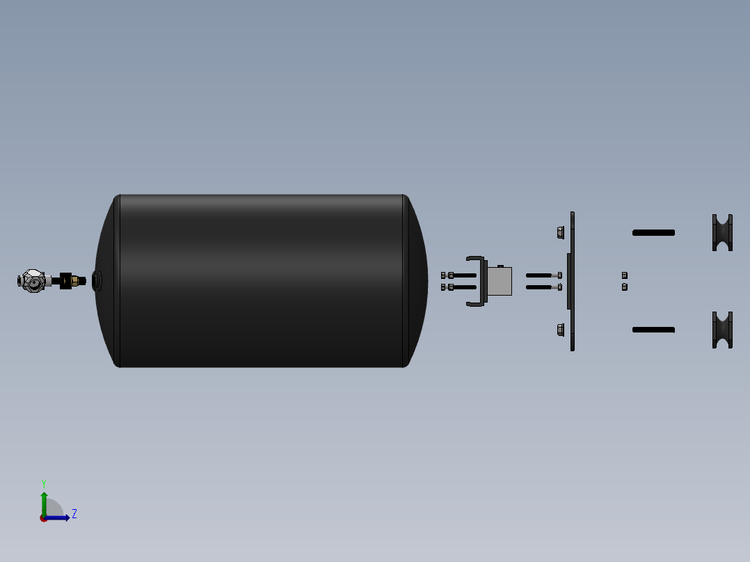R134a、R1234yf空调加气箱左视图
