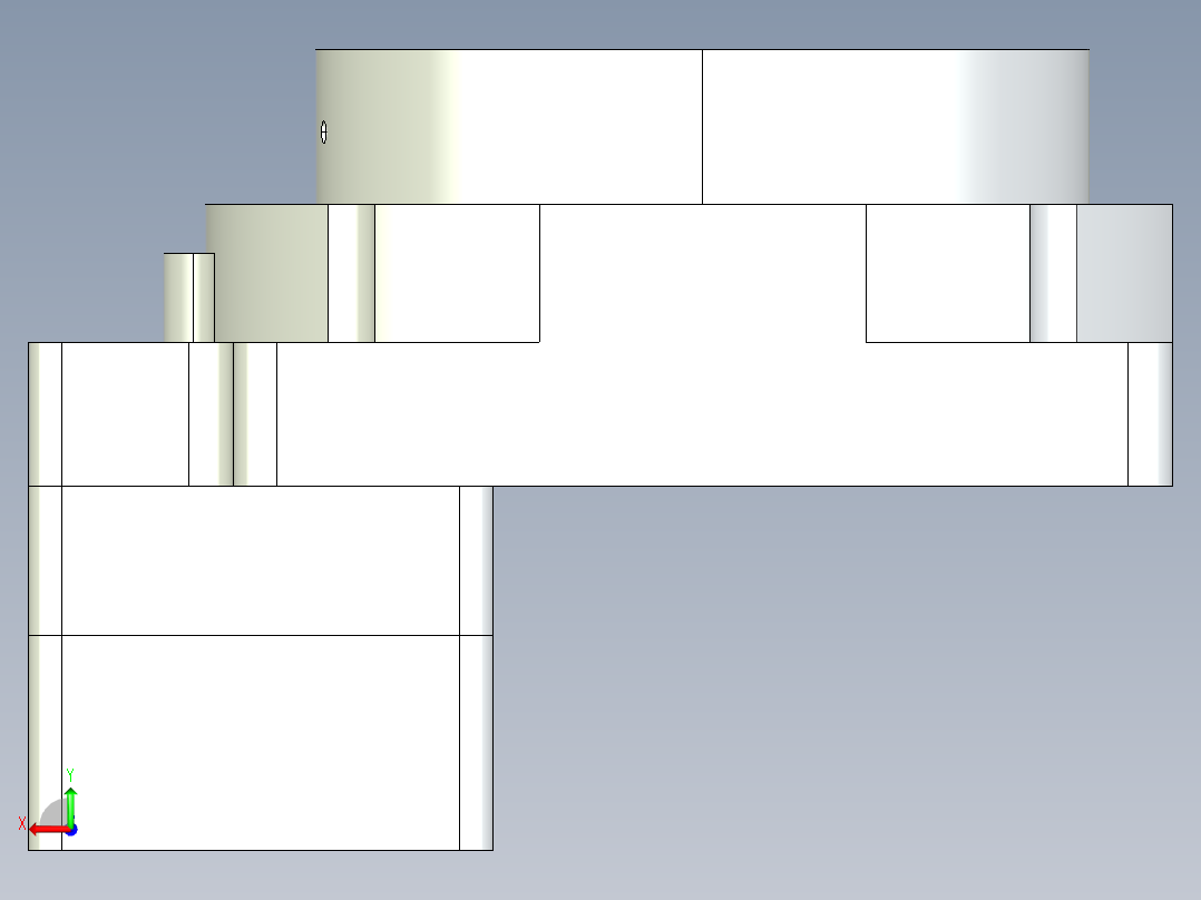 中空旋转平台KFN85-15模型(8-24 30-3 4-3.5-46)后视图