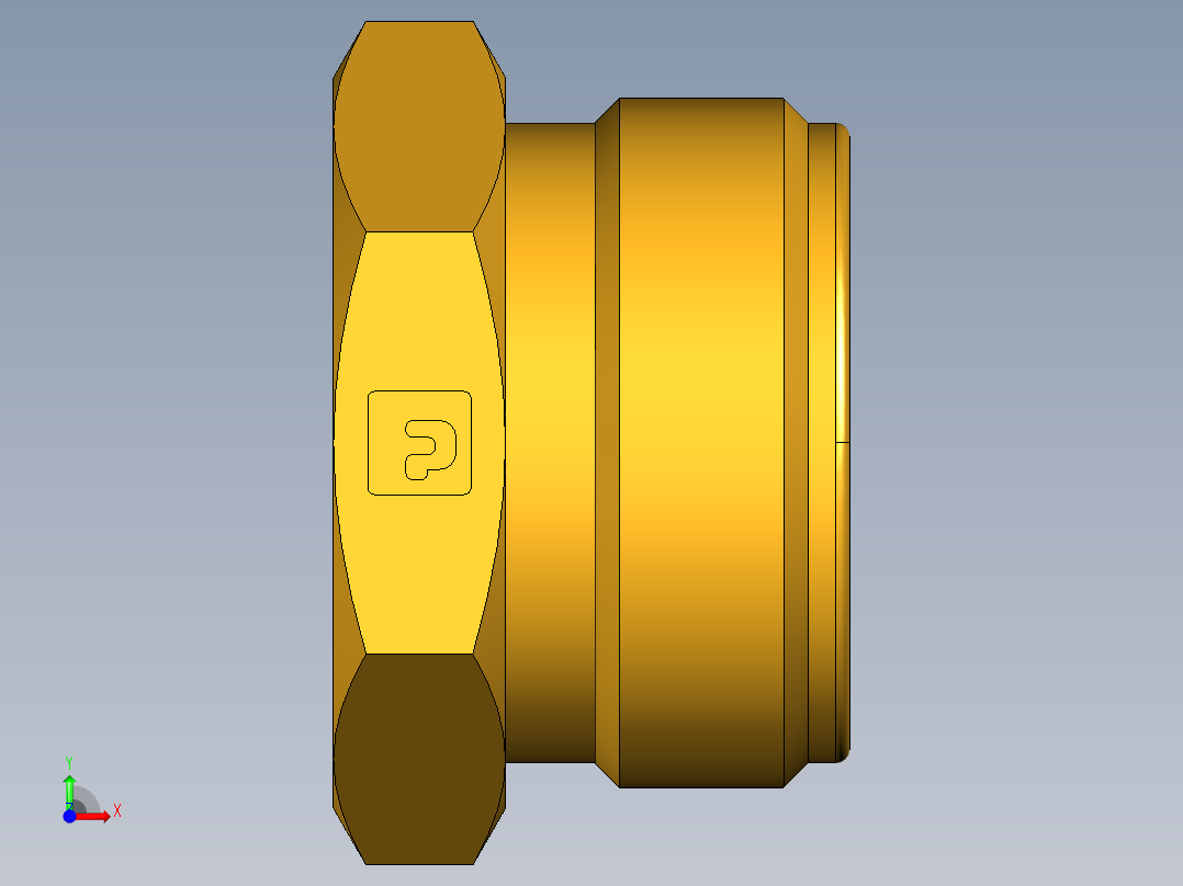 水管接头Male Hose to Female Pipe 79GH-12-6前视图