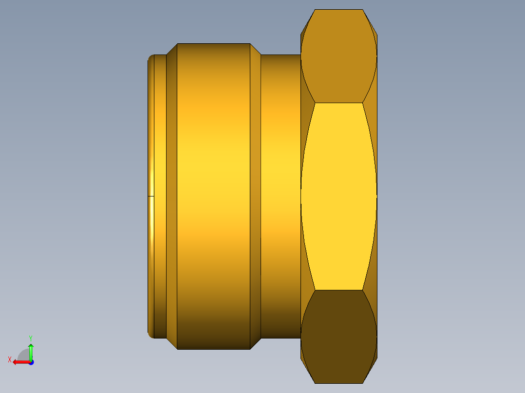 水管接头Male Hose to Female Pipe 79GH-12-6后视图
