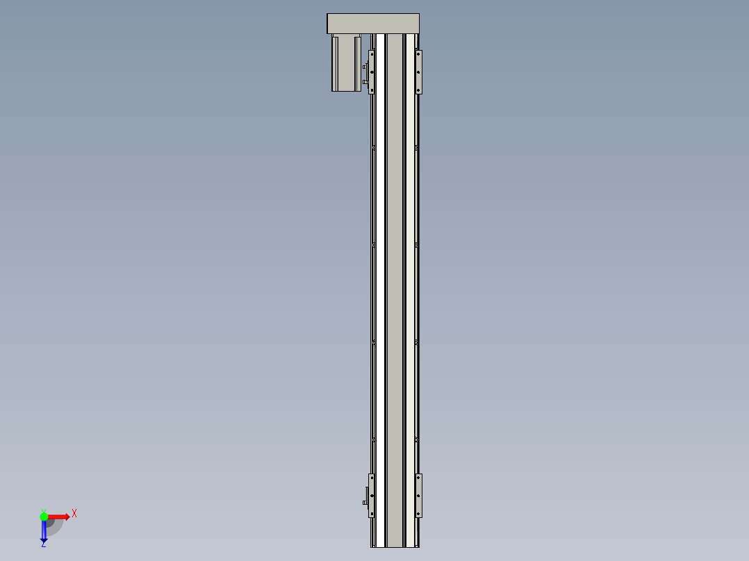 直线模组LHAT10-CA-S850-L-C3设计图纸俯视图