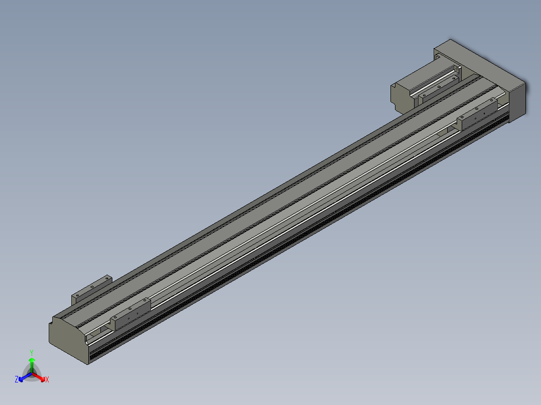 直线模组LHAT10-CA-S850-L-C3设计图纸正等轴测图
