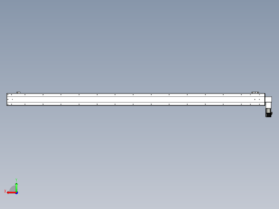 同步带滑台-半封闭B13-L90-S2600-L-P40-D3后视图