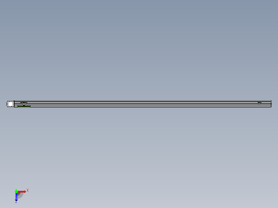 同步带滑台-半封闭B13-L90-S2600-L-P40-D3俯视图