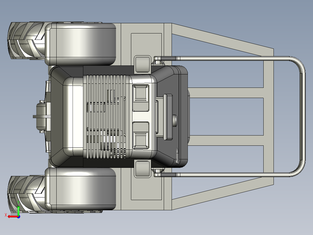 迷你四轮驱动铰接式卡车后视图