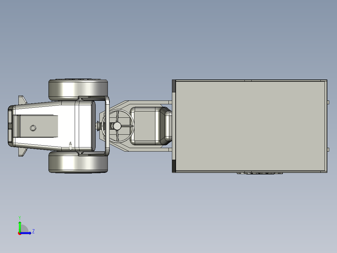 迷你四轮驱动铰接式卡车左视图