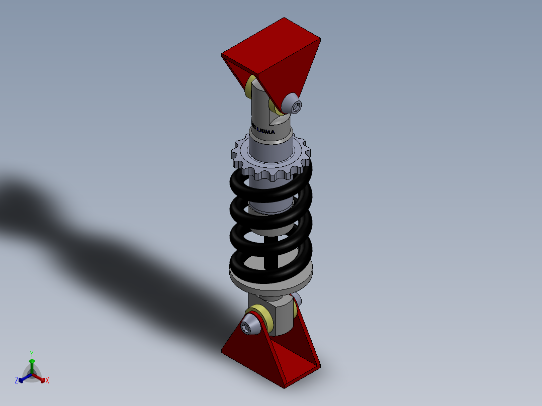 自行车避震器）正等轴测图