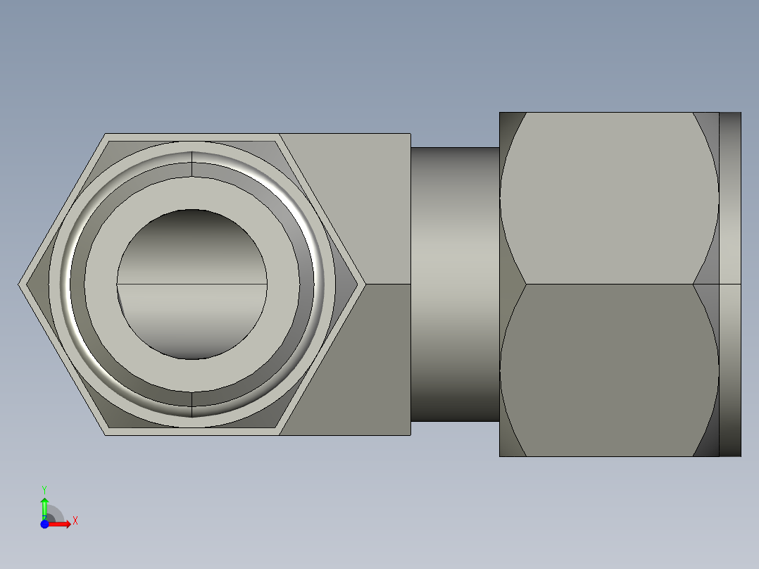 卡套式工业通用硬管接头16-12_c5bu-s前视图
