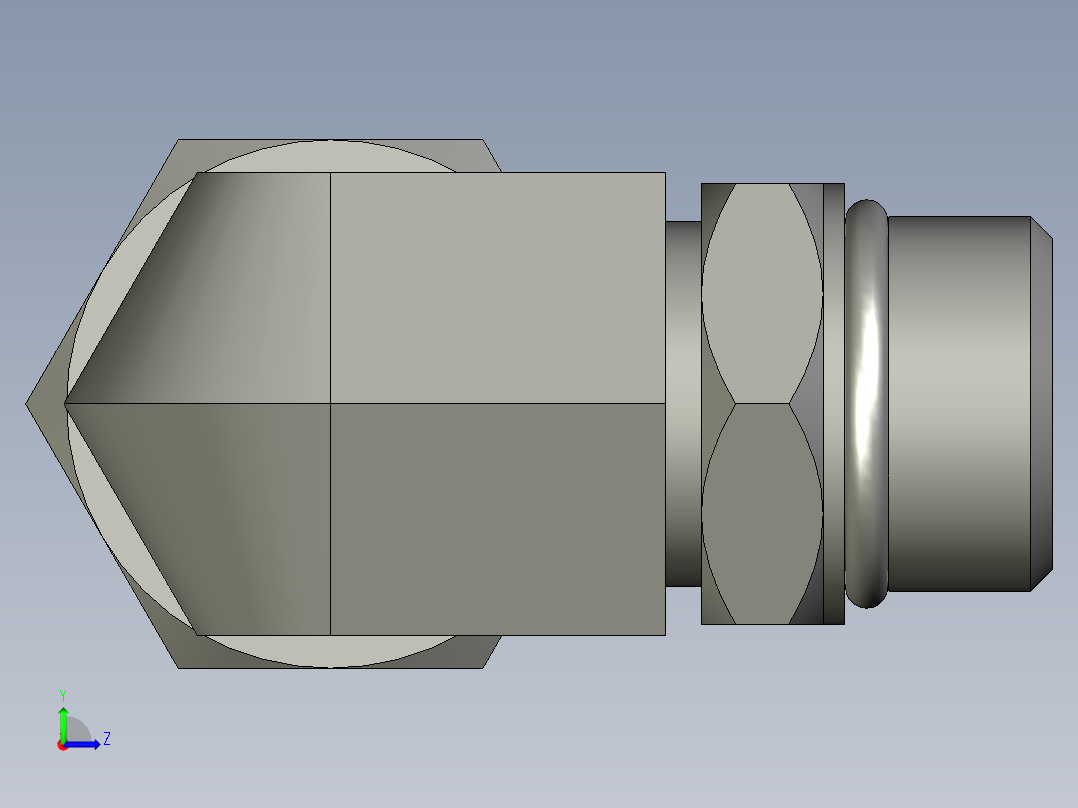 卡套式工业通用硬管接头16-12_c5bu-s左视图