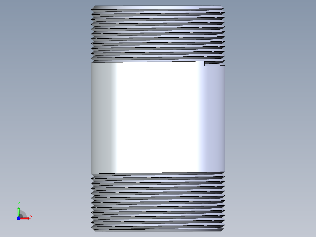 CPVC管件33-Sch80_Nipple_MPTxMPT_9861-254_2in x 4in前视图