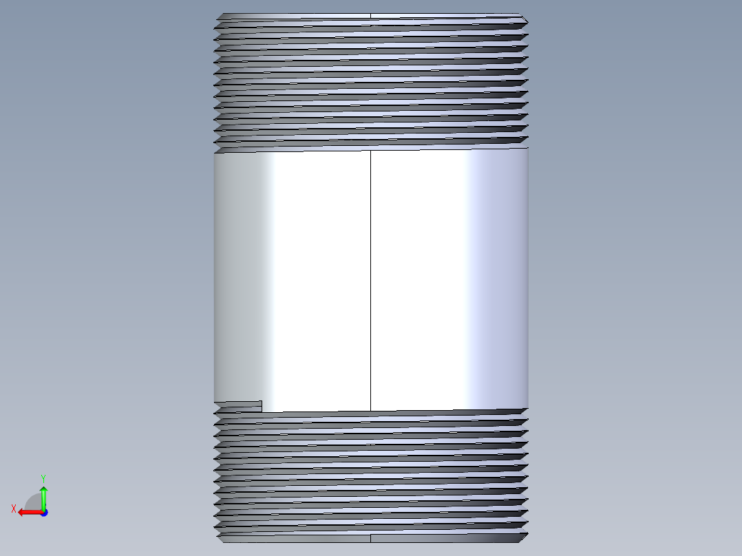 CPVC管件33-Sch80_Nipple_MPTxMPT_9861-254_2in x 4in后视图