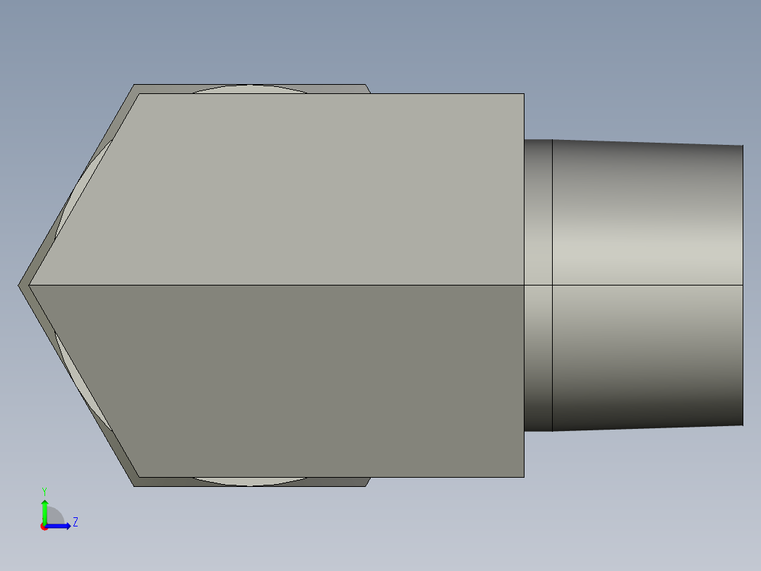 卡套式工业通用硬管接头14_cbu-s左视图
