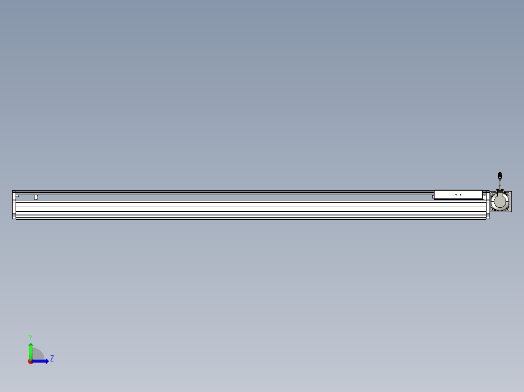 东锦同步带传动-直线滑台模组DH210B-L150-S1700-BL-P750W-C3左视图