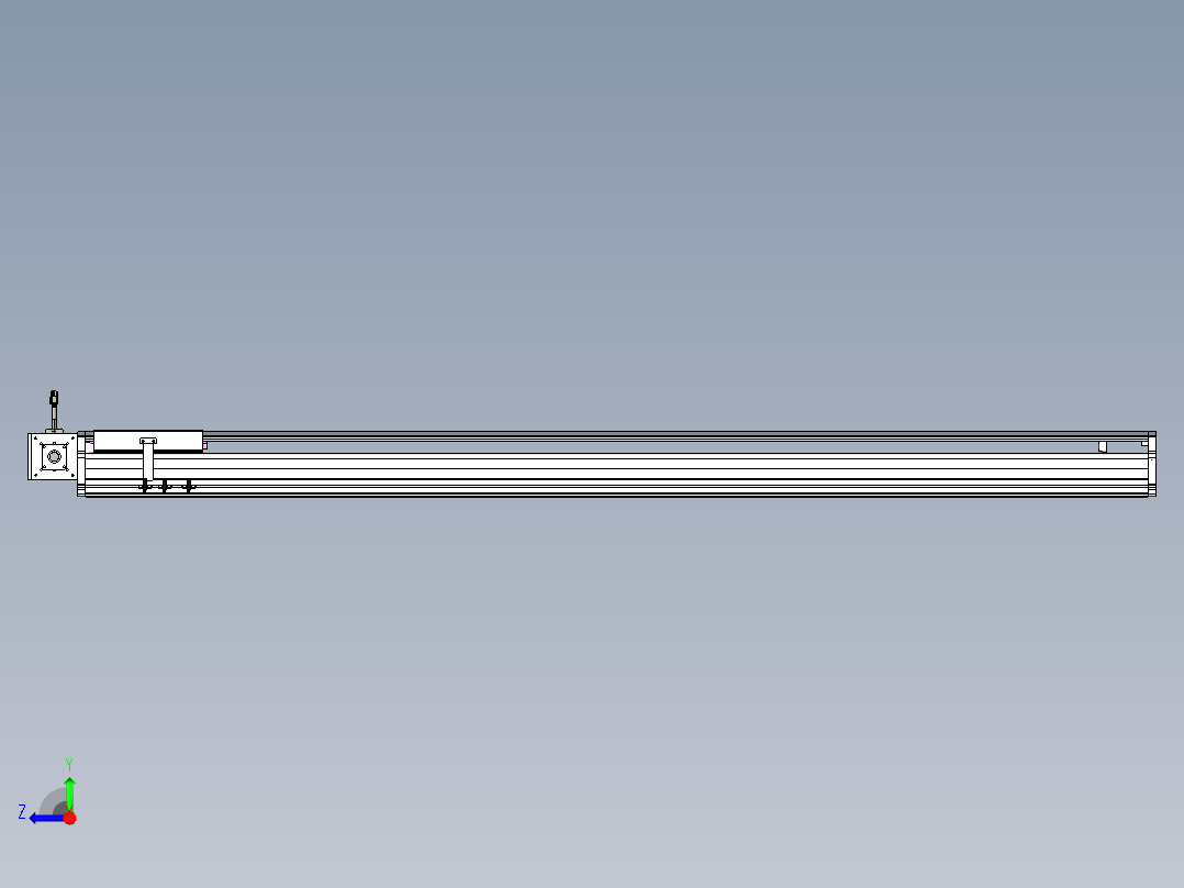 东锦同步带传动-直线滑台模组DH210B-L150-S1700-BL-P750W-C3右视图