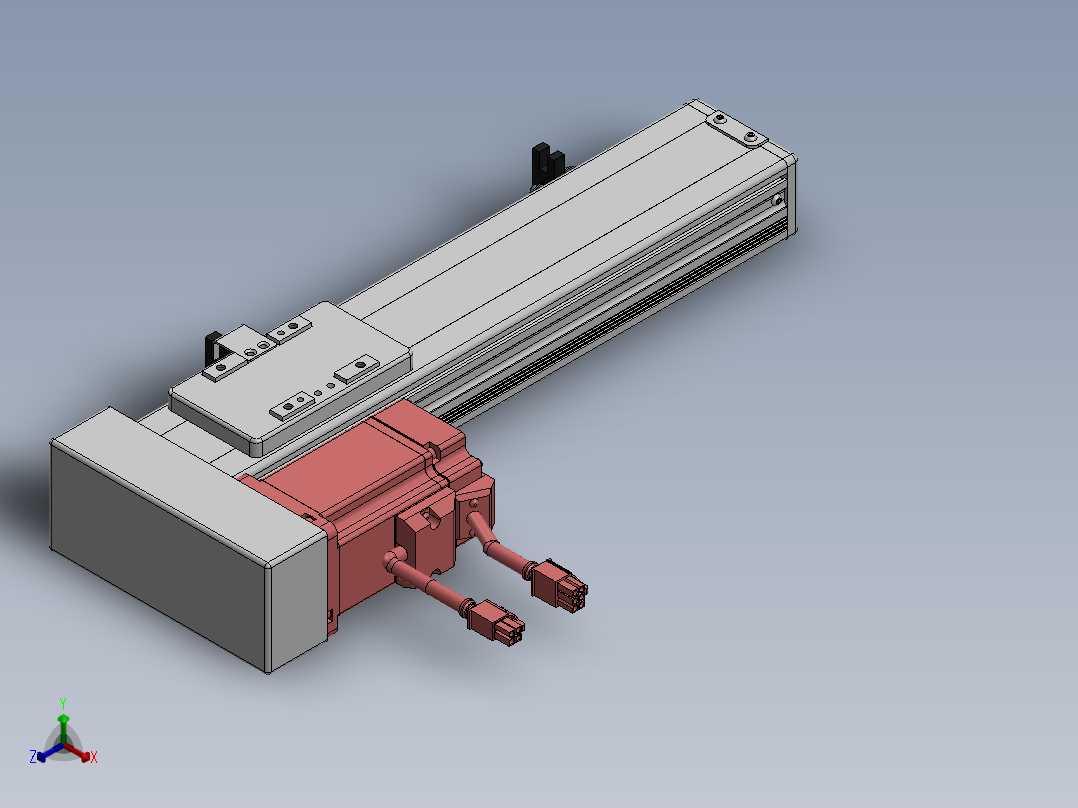精密模组MY60-T10-200L-BL-P20B-C4-C正等轴测图