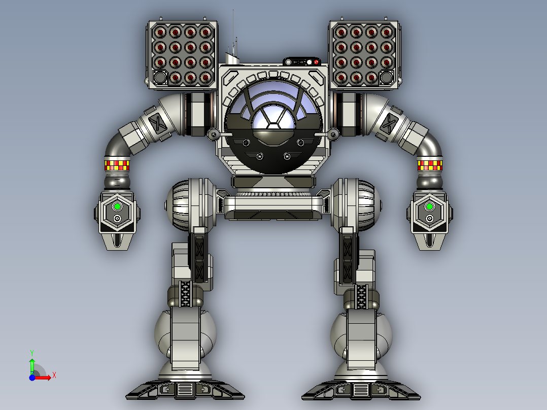 MadCat机甲战士机器人造型前视图