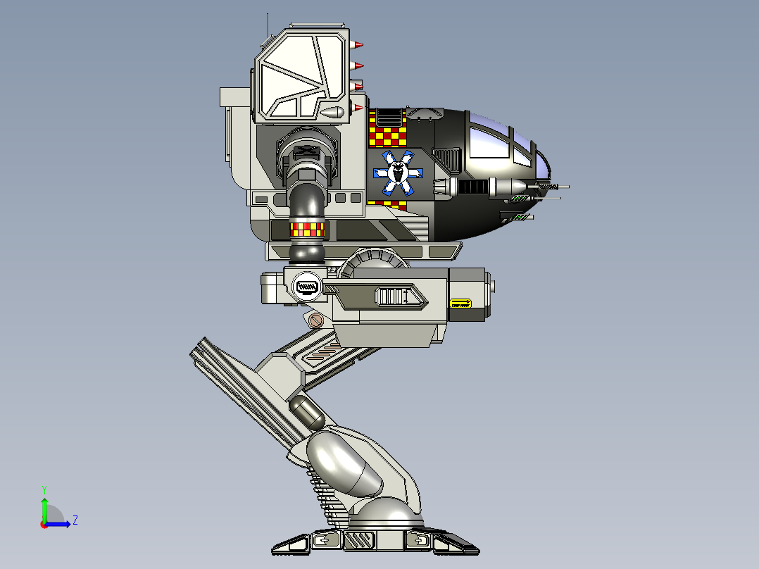 MadCat机甲战士机器人造型左视图