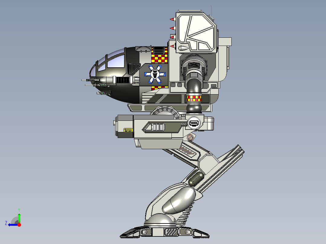 MadCat机甲战士机器人造型右视图