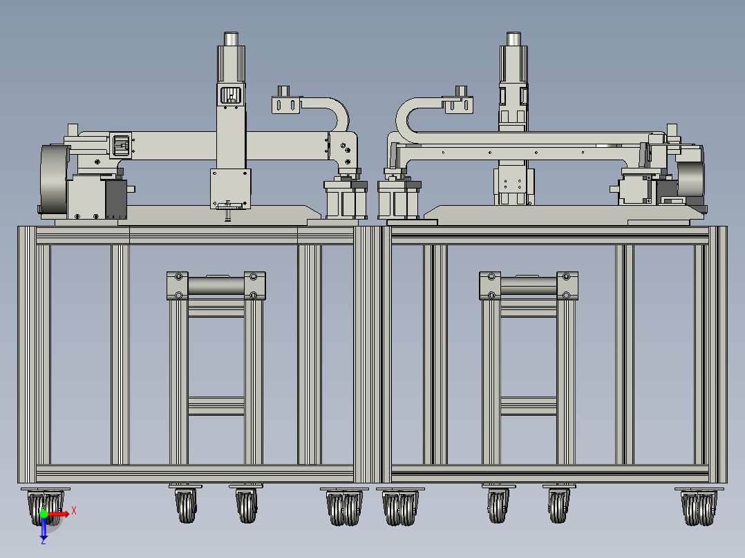 平板电脑电池自动测试生产线俯视图