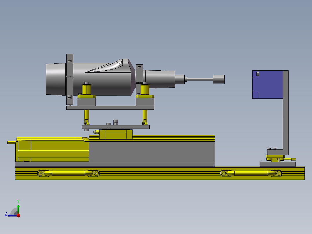半自动研磨装置数模右视图