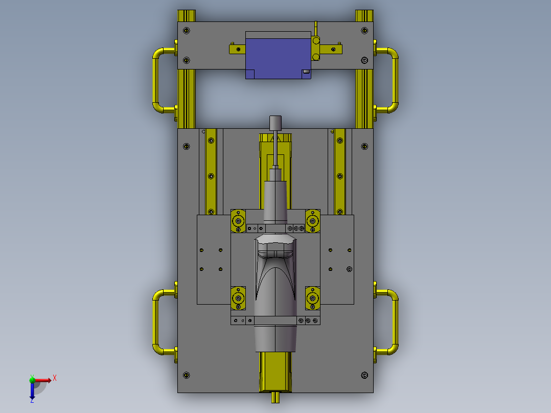 半自动研磨装置数模俯视图