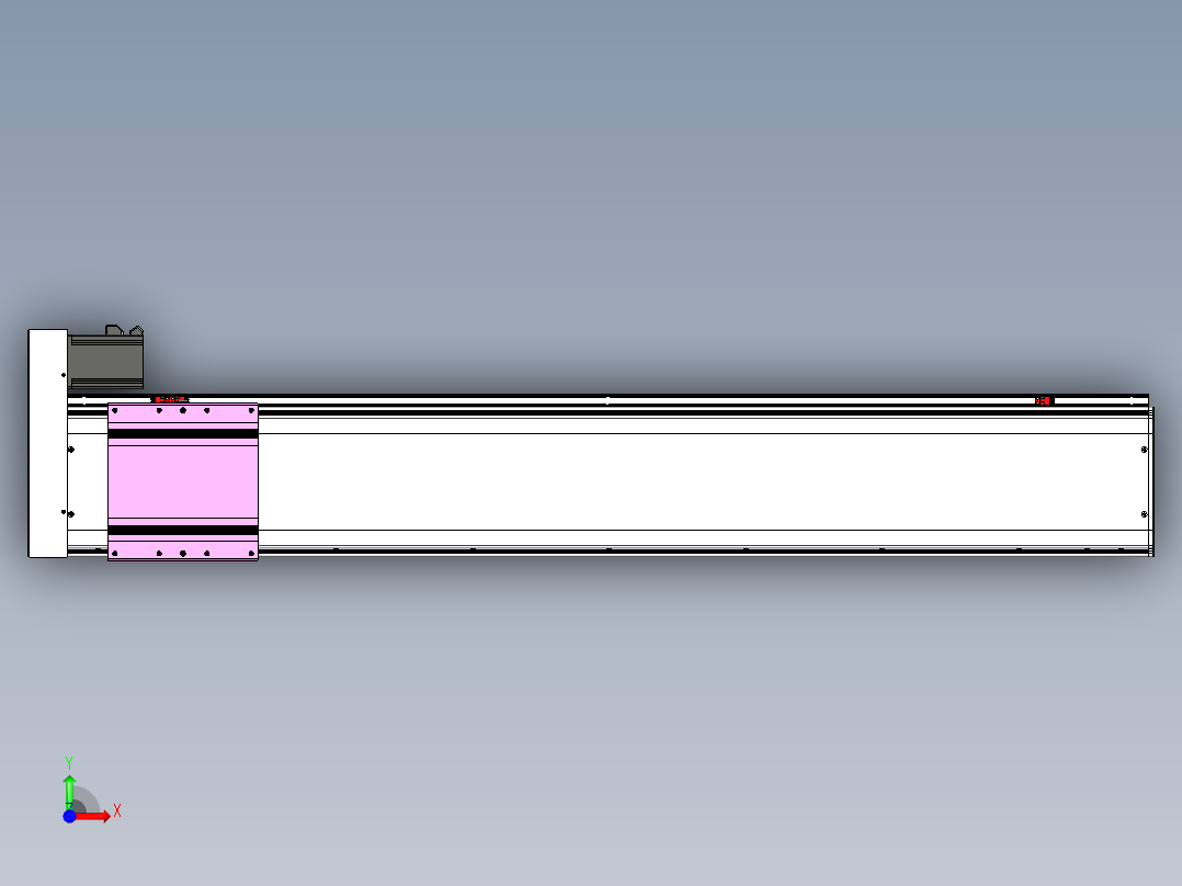 VF丝杆传动-一般环境VF22-L20-C-S1250-BR-P75-C4前视图