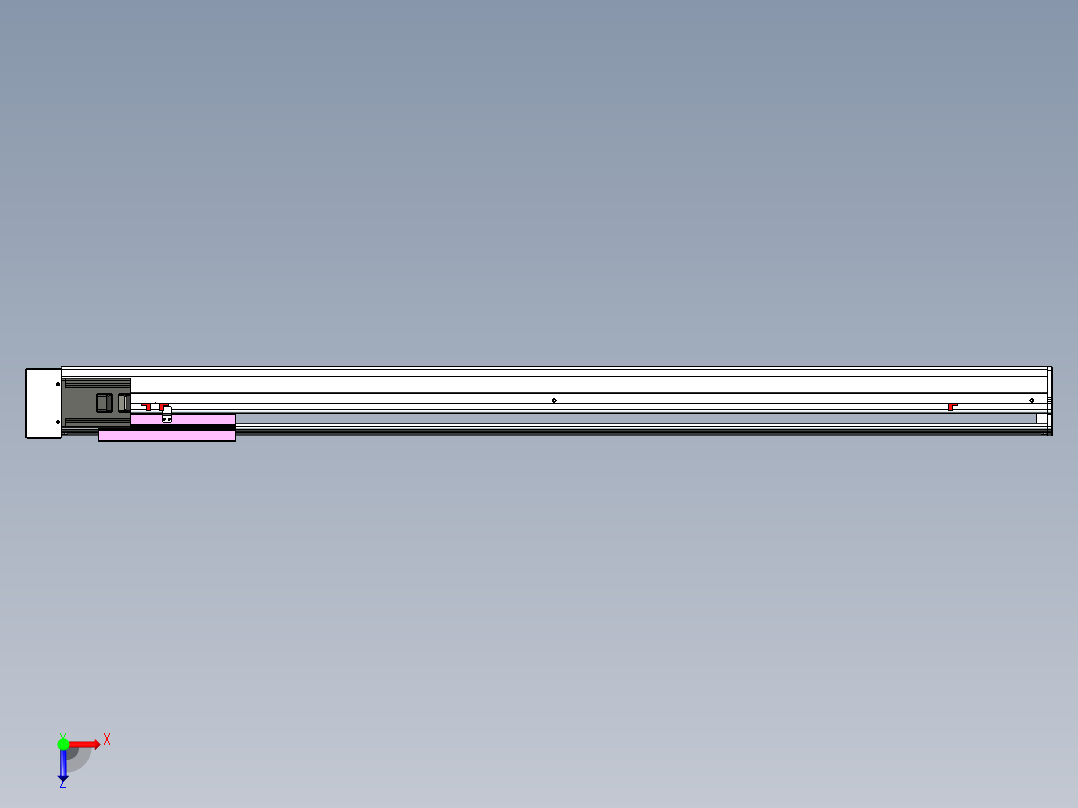 VF丝杆传动-一般环境VF22-L20-C-S1250-BR-P75-C4俯视图