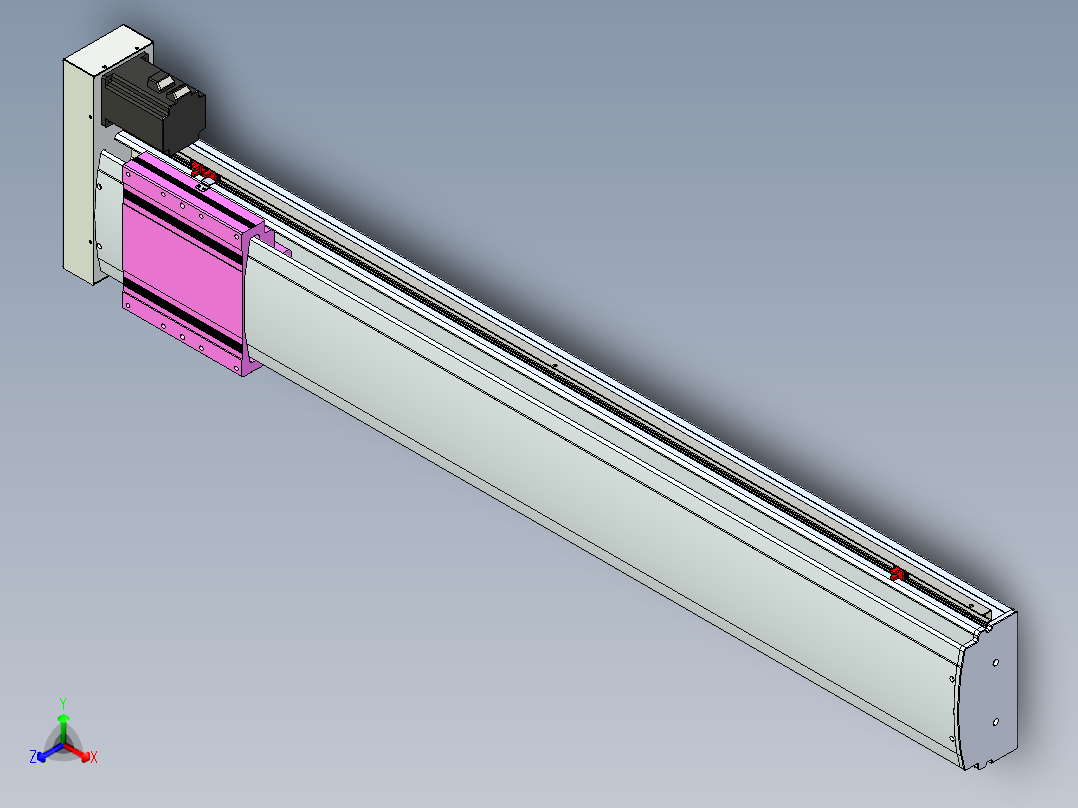 VF丝杆传动-一般环境VF22-L20-C-S1250-BR-P75-C4正等轴测图