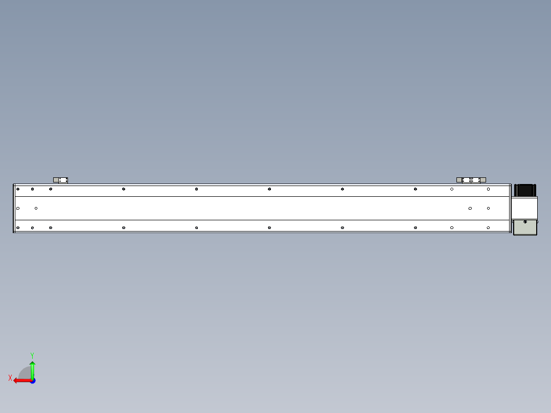 同步带滑台-半封闭B13H-L45-S1100-LU-P40-D3后视图