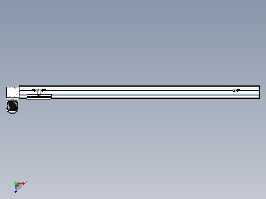 同步带滑台-半封闭B13H-L45-S1100-LU-P40-D3俯视图
