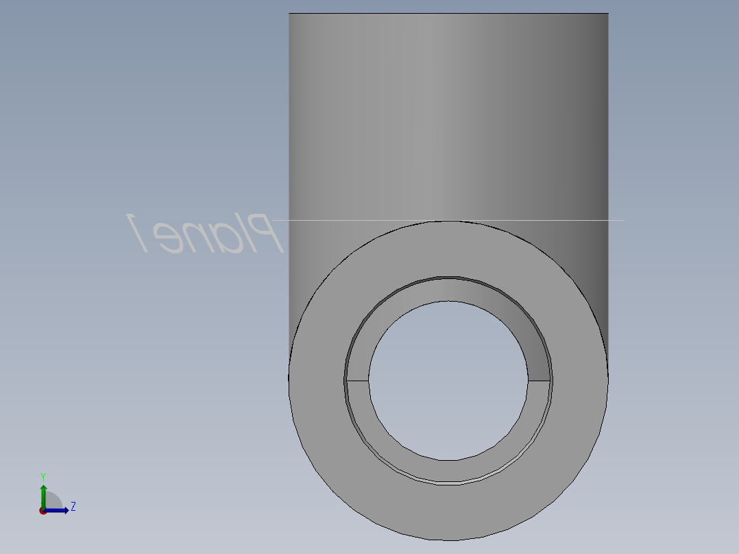 聚氯乙烯三通件左视图