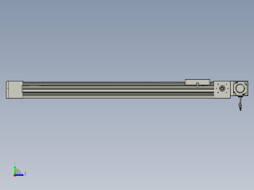 威洛博直线电机模组EB8-L100-S950-BL-P75-MS3左视图