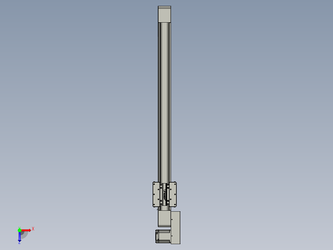 威洛博直线电机模组EB8-L100-S950-BL-P75-MS3俯视图