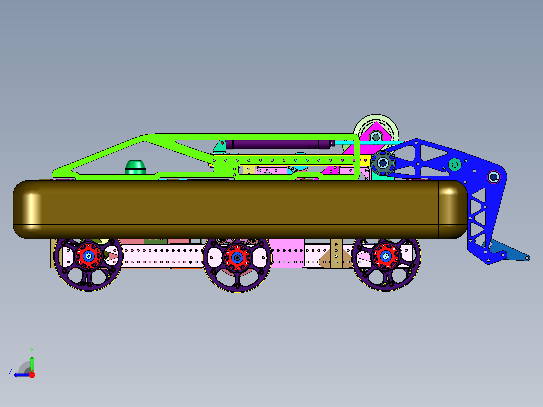 工程训练低经济智能物流搬运小车右视图