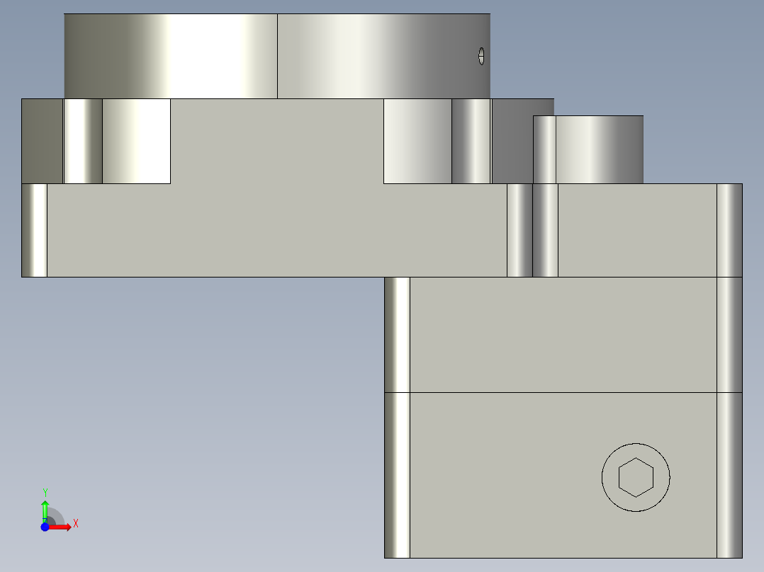 中空旋转平台KFN60-5模型(8-24 30-3 4-3.5-46)前视图