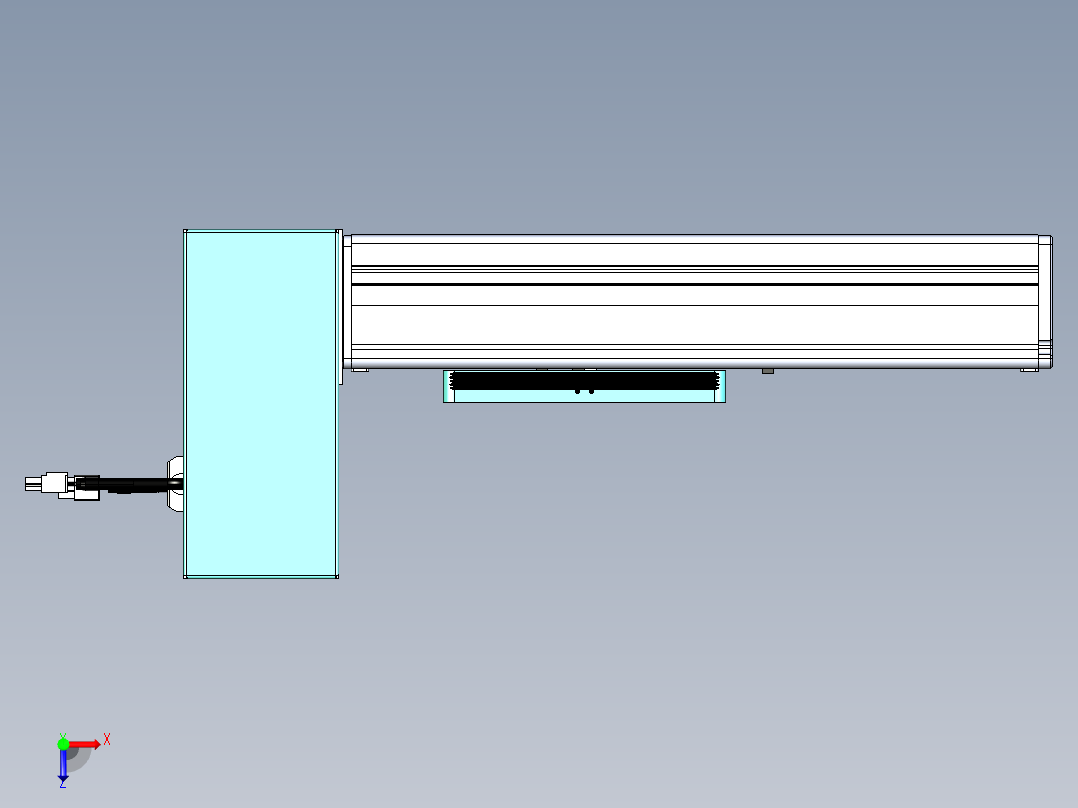 威洛博VBC同步带传动一无尘环境VBC14-L45-S100-BRU-ZP75-C3俯视图
