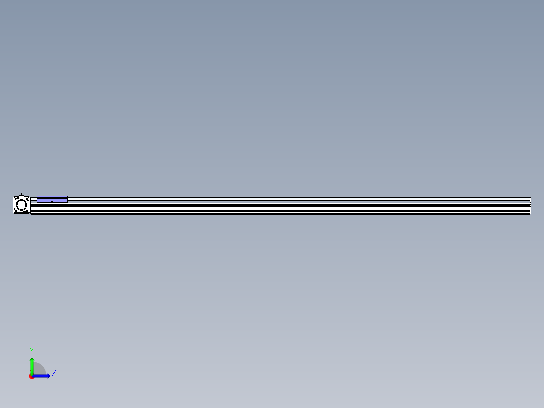 同步带滑台-半封闭B17-L100-S2400-L-P75-D3-N3左视图