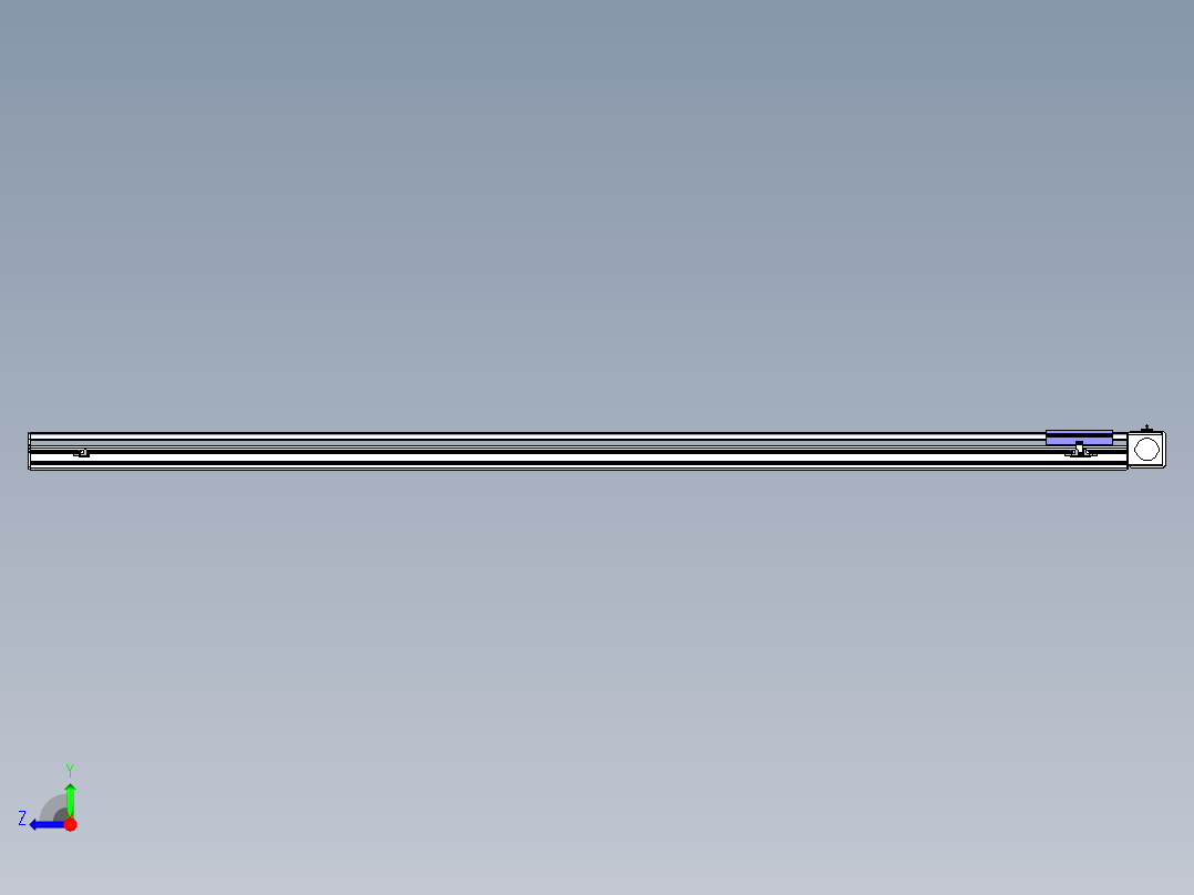 同步带滑台-半封闭B17-L100-S2400-L-P75-D3-N3右视图