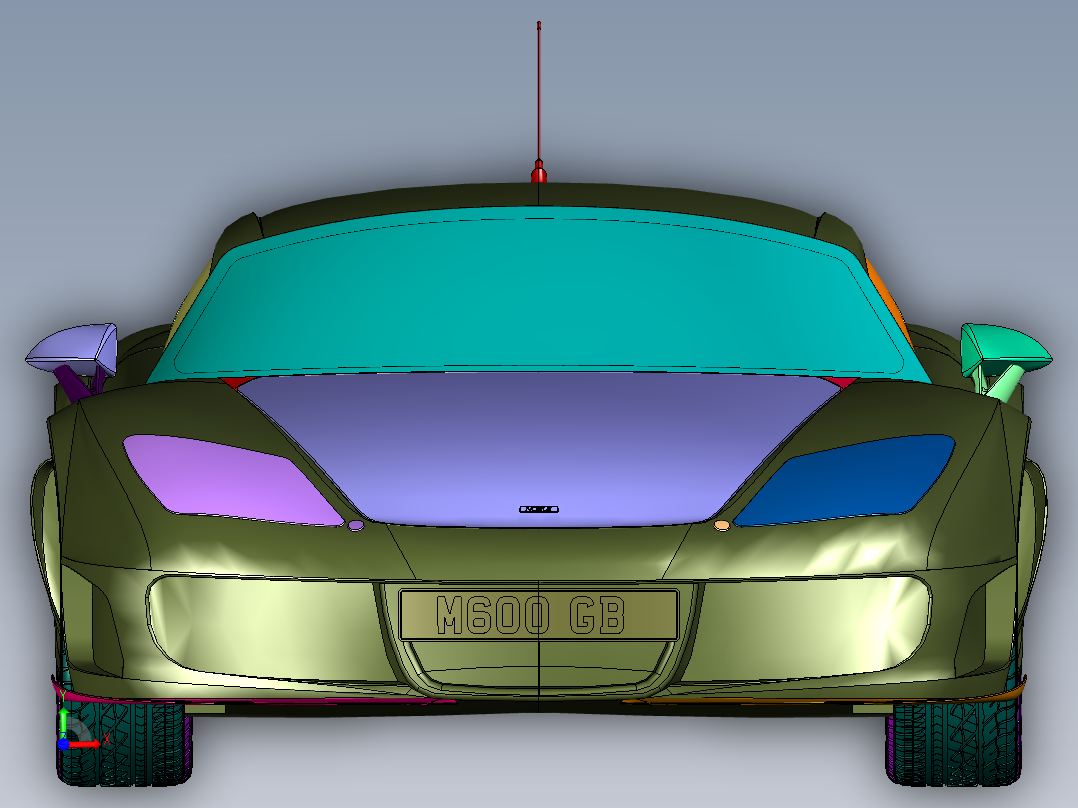 暴躁猛兽英伦超跑M600前视图