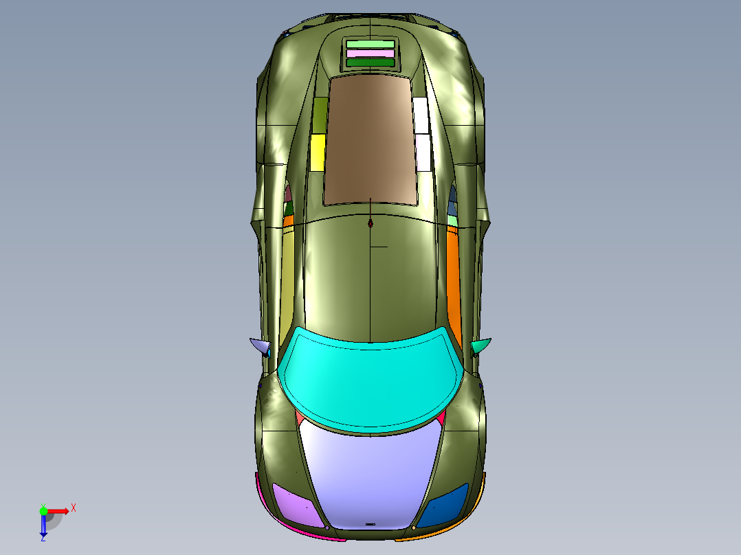 暴躁猛兽英伦超跑M600俯视图