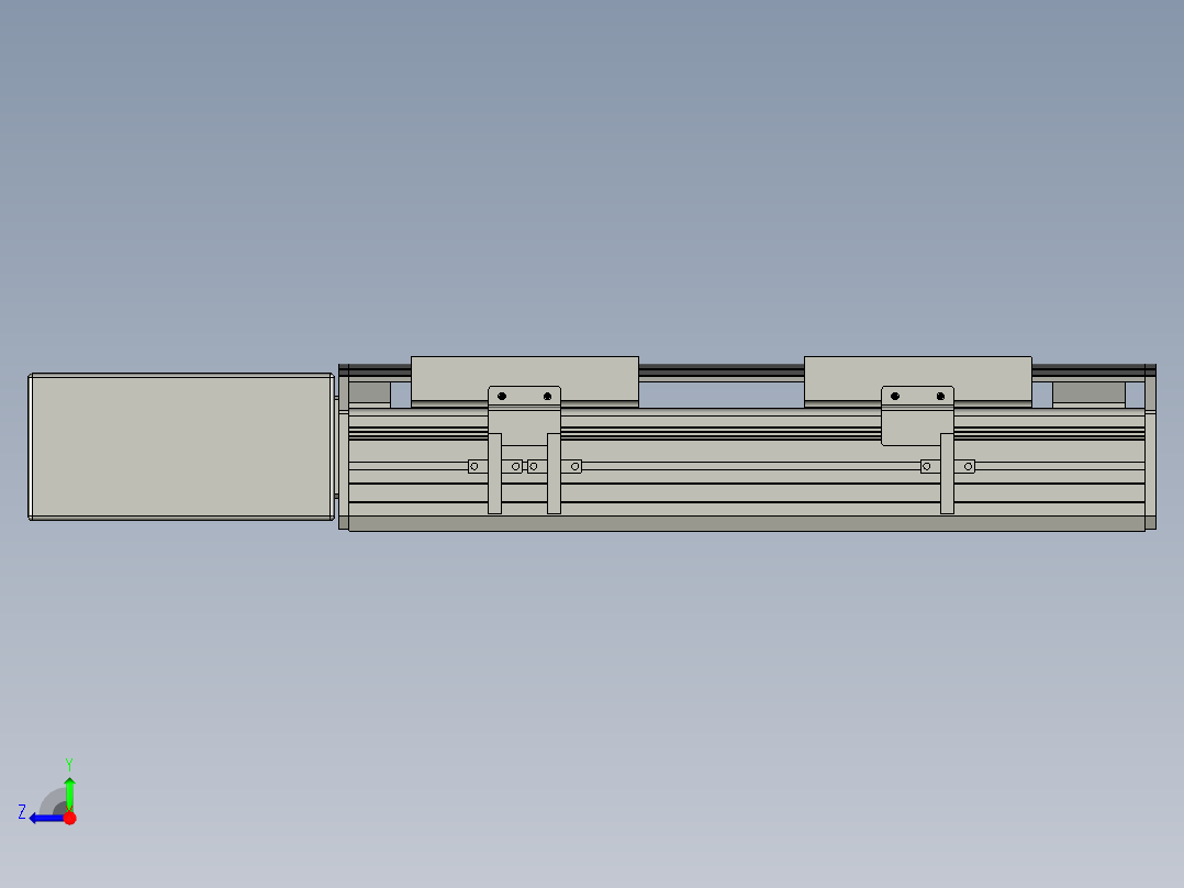 直线模组WG-LHB12-S150-BR设计图纸右视图