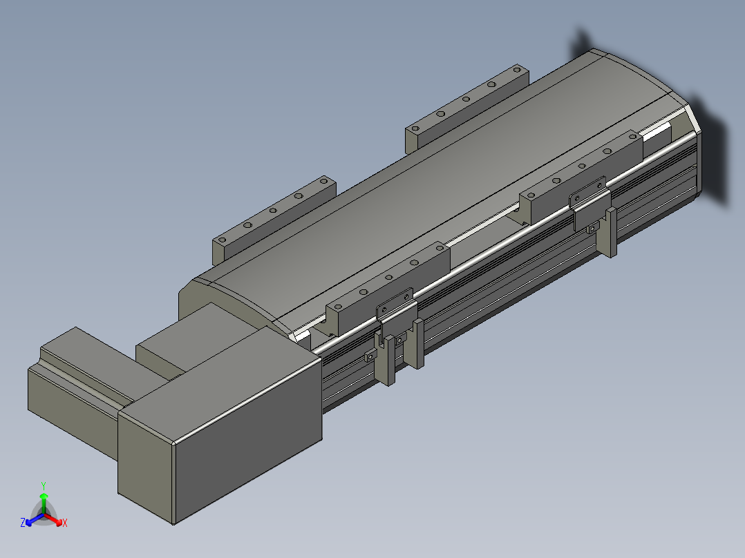 直线模组WG-LHB12-S150-BR设计图纸正等轴测图
