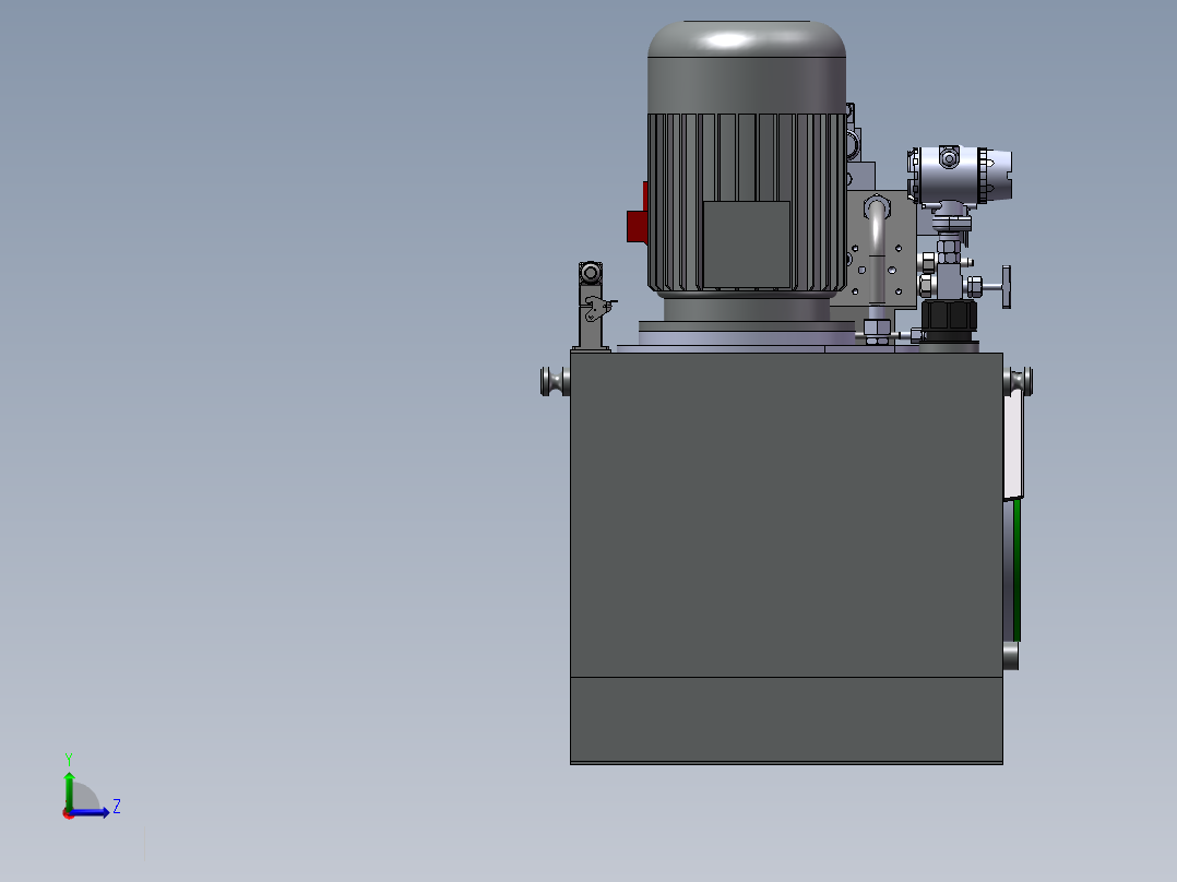自重闸阀液压站左视图