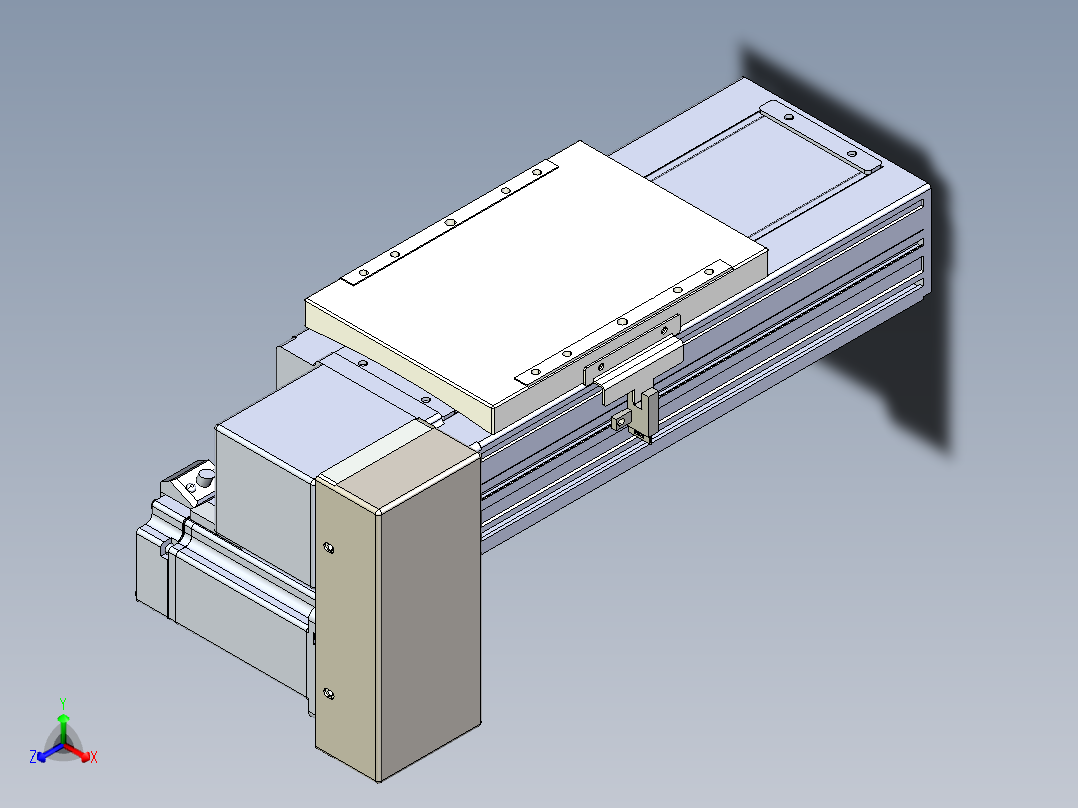 同步带全封闭直线模组TPA-HCB-120D-90-L50-RP-Y-P40-N3正等轴测图