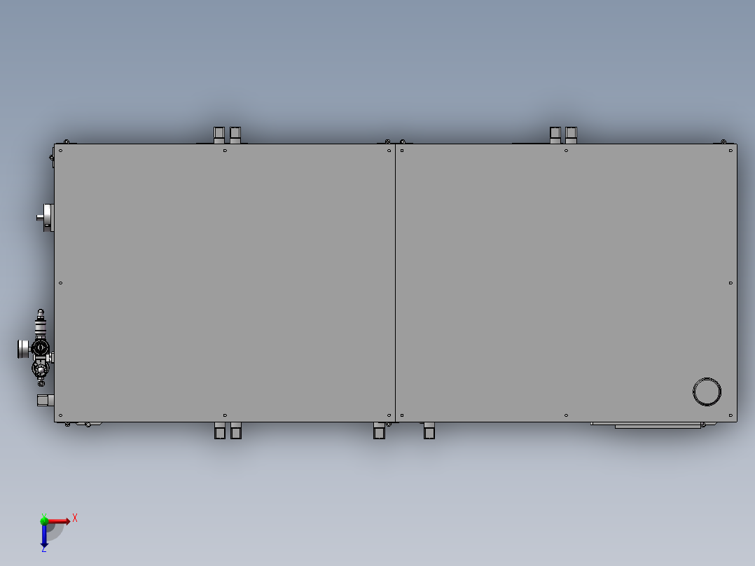 产线自动贴膜机俯视图