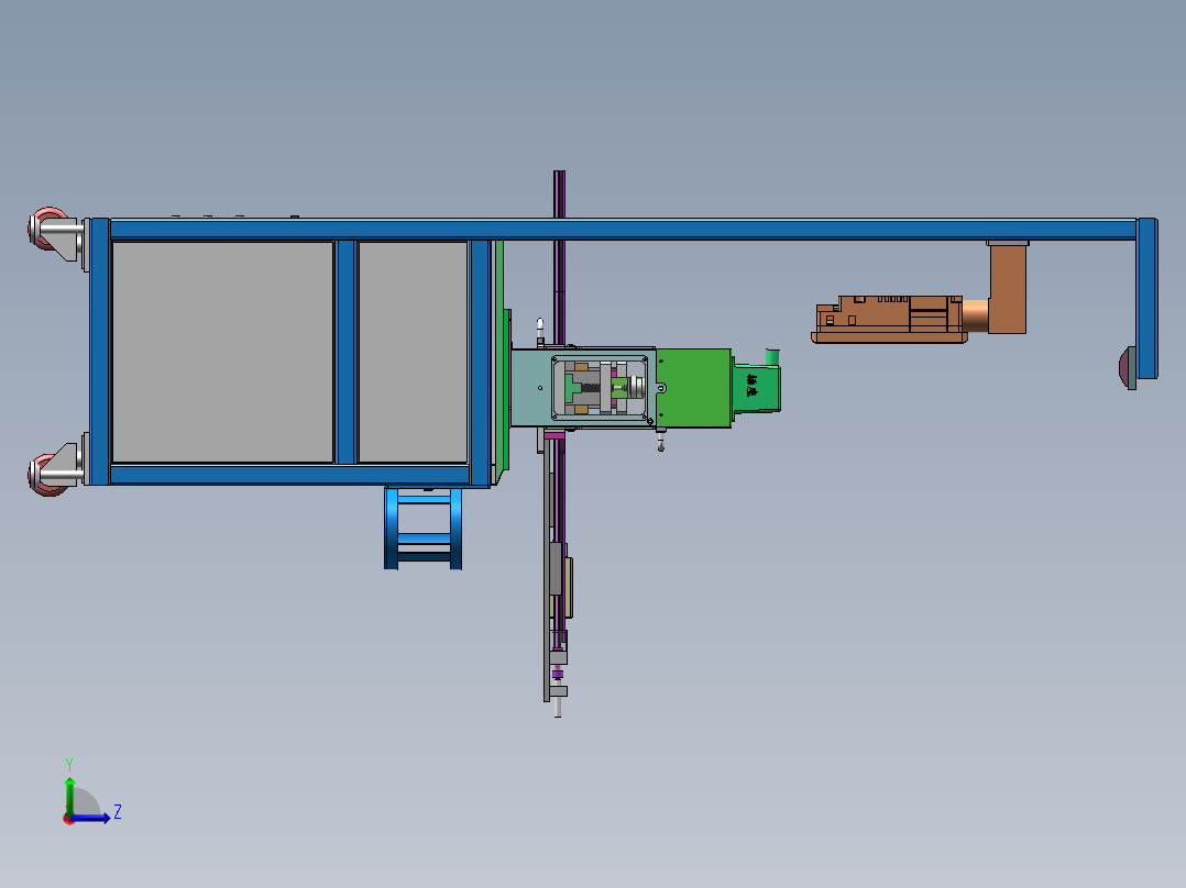 车门密封导槽缺口冲切机sw18可编辑左视图