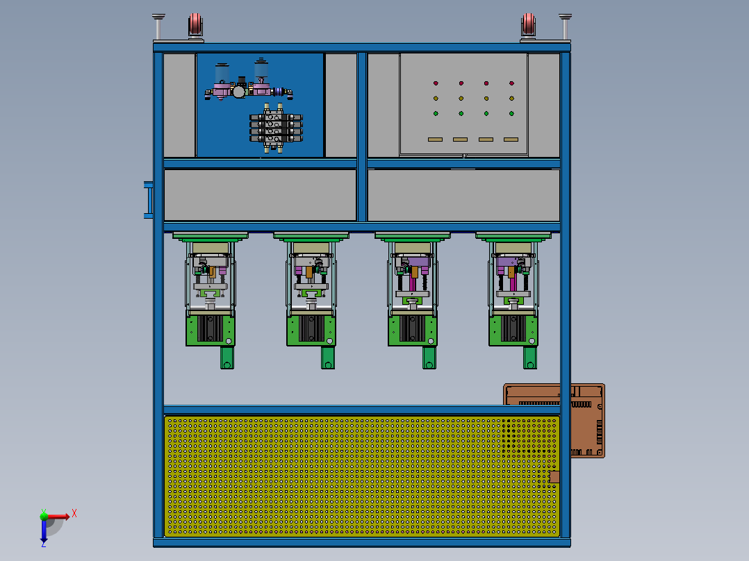 车门密封导槽缺口冲切机sw18可编辑俯视图