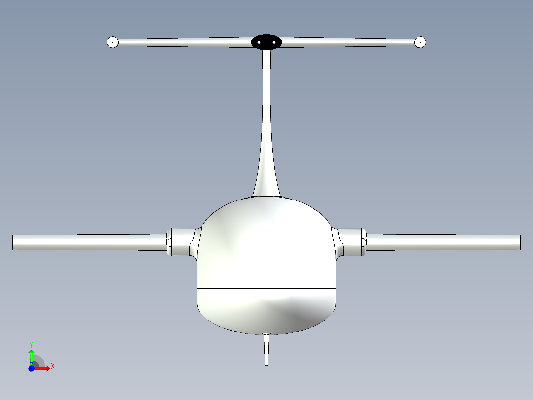 概念飞机3D模型前视图