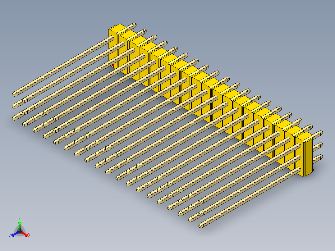 彩色公头100mil（2.54mm）系列-DS1021_yellow_3x19p_100mil_Type43_rev1.0